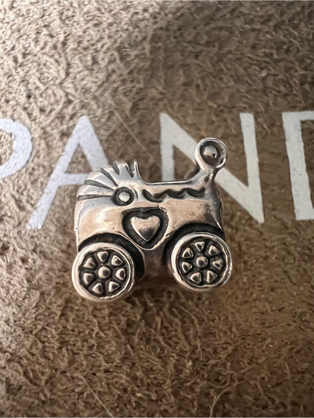 PANDORA SS Baby Carriage/Pram Charm - Retired